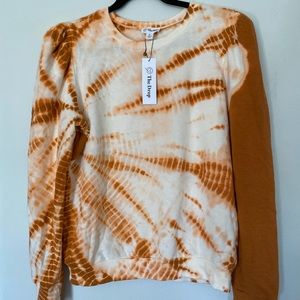 NWT orange tie dye women’s sweater